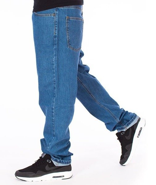 El Polako-Splash Tags Slim Jeans Spodnie Light Blue