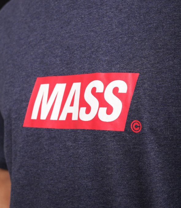 Mass BIG BOX MEDIUM LOGO T-Shirt Melanż Granatowy