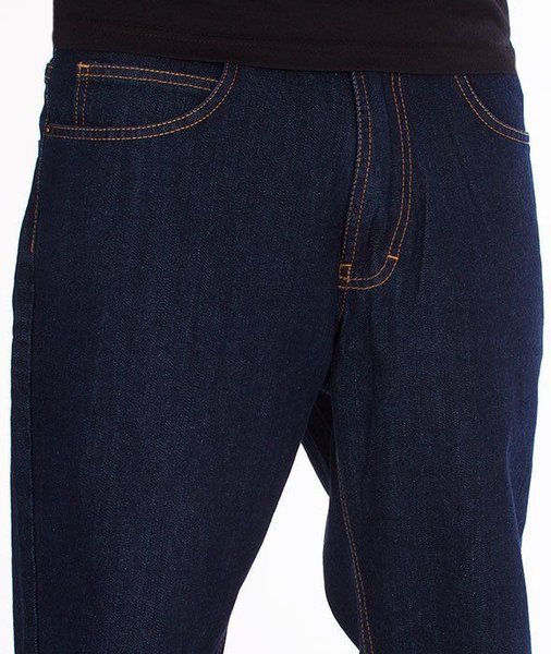 SmokeStory- SSG Haft Classic Regular Jeans Spodnie Dark Blue