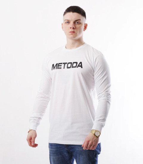 METODA -Name Longsleeve Biały